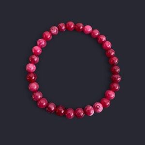 Quartz Gemstone Bead Bracelet 6mm